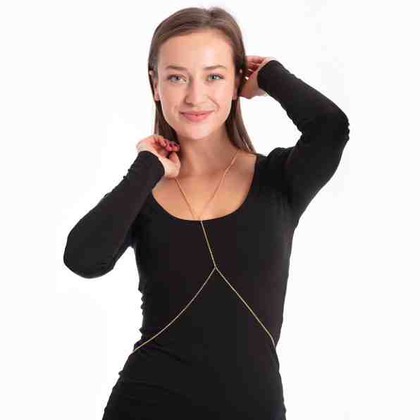 Troli Nadčasový pozlacený náhrdelník s upoutáním do pasu + 2 měsíce na vrácení zboží