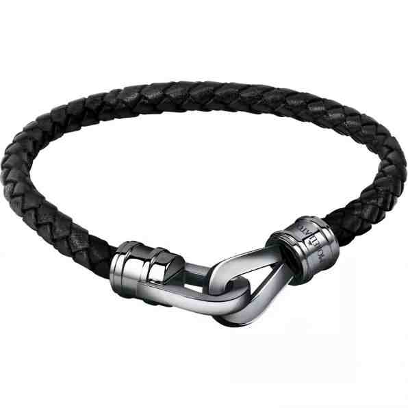 Morellato Elegantní černý kožený náramek Moody SQH4 21 cm + 2 měsíce na vrácení zboží