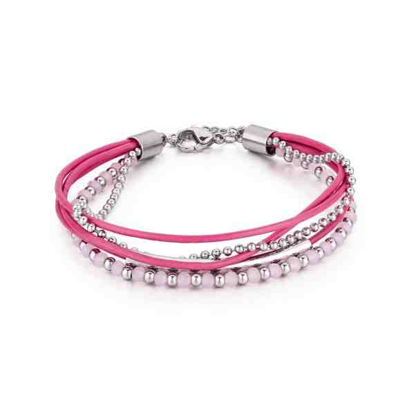 Troli Růžový korálkový náramek VESB0521S-C + 2 měsíce na vrácení zboží