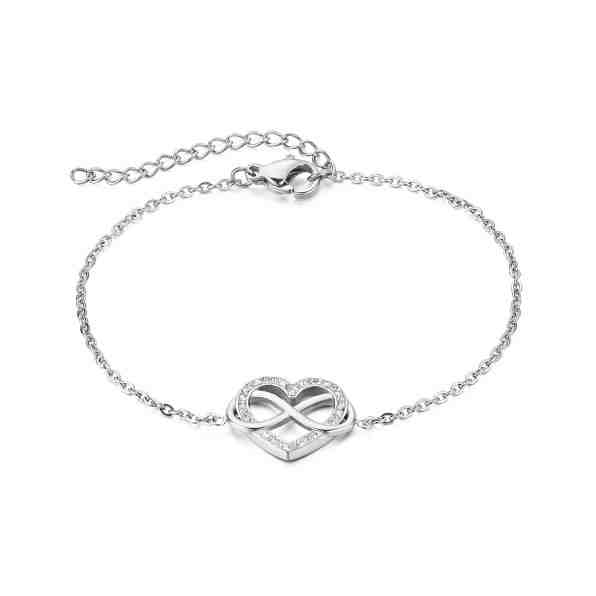 Troli Něžný ocelový náramek Srdce VEDB0354S + 2 měsíce na vrácení zboží