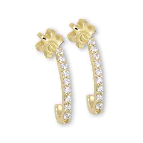 Brilio Minimalistické zlaté náušnice s krystaly 745 239 001 01125 0000000 + 2 měsíce na vrácení zboží