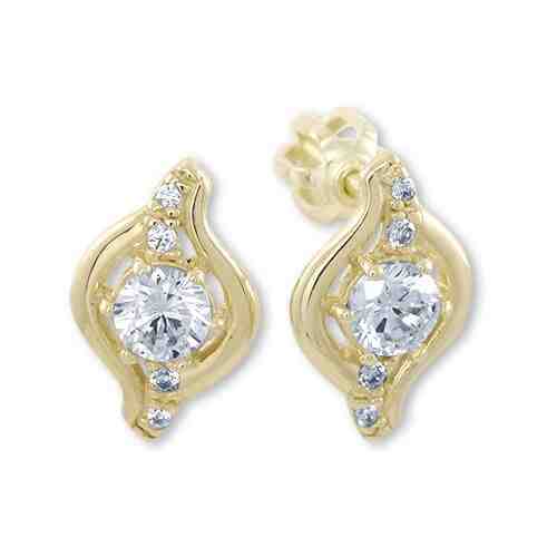 Brilio Třpytivé zlaté náušnice zlata 745 239 001 01083 0000000 + 2 měsíce na vrácení zboží