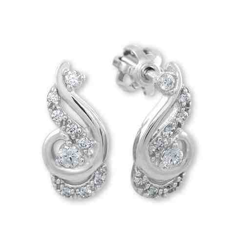Brilio Luxusní náušnice z bílého zlata s krystaly 745 239 001 01078 0700000 + 2 měsíce na vrácení zboží