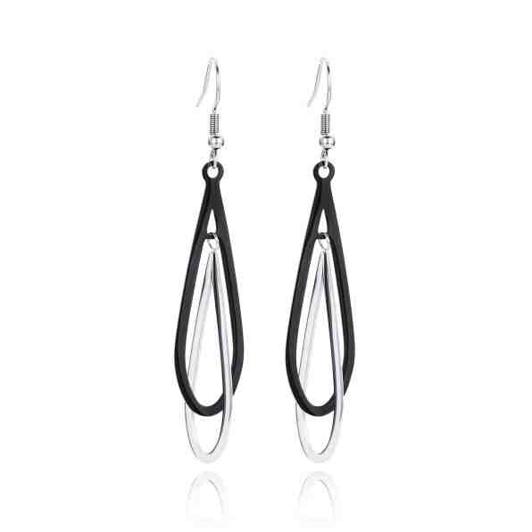 Troli Stylové bicolor náušnice z oceli VSE009SB-PET + 2 měsíce na vrácení zboží