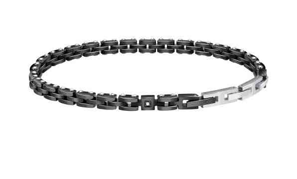 Morellato Černý pánský náramek s diamantem Diamonds SAUK05 + 2 měsíce na vrácení zboží