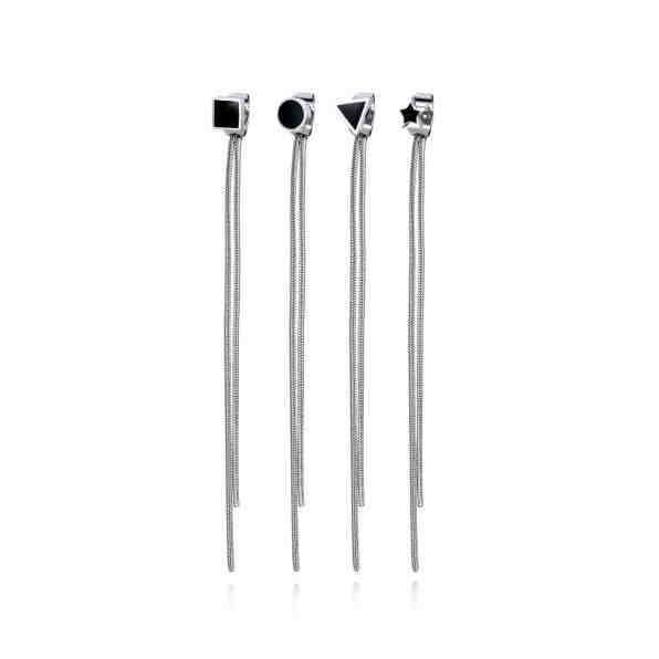 Troli Bicolor souprava asymetrických náušnic z oceli VSE008S-PET + 2 měsíce na vrácení zboží