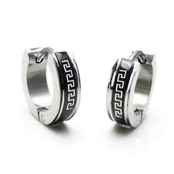 Troli Stylové ocelové náušnice kruhy VSE004S-PET + 2 měsíce na vrácení zboží