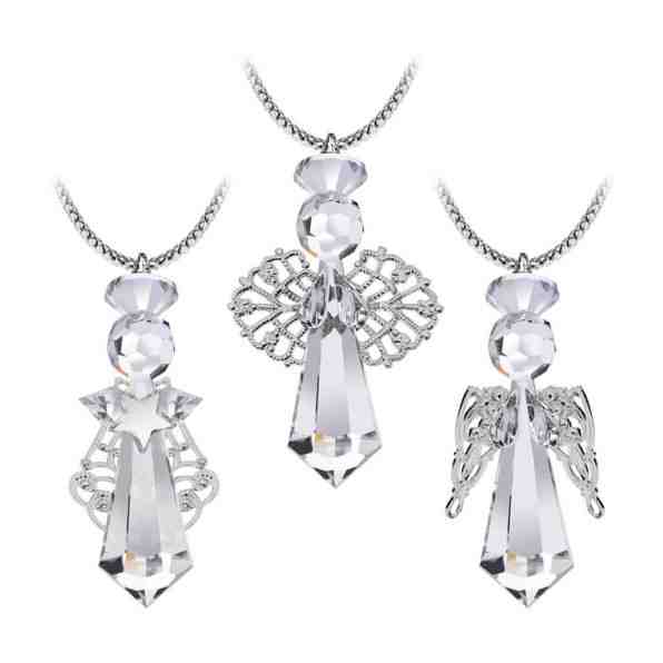 Preciosa Souprava vánočních ozdob Andělé z českého křišťálu Preciosa 1519 00 + 2 měsíce na vrácení zboží