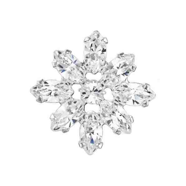 Preciosa Ozdobný knoflík z českého křišťálu Preciosa Flower 2262 00 + 2 měsíce na vrácení zboží