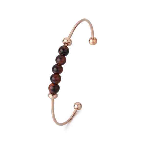 Troli Pevný bronzový náramek s korálky VEDB0138RG-HY + 2 měsíce na vrácení zboží