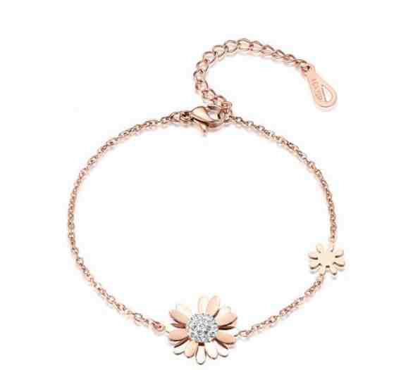Troli Půvabný bronzový náramek s kytičkami VSB006R-PET + 2 měsíce na vrácení zboží