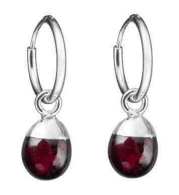 Decadorn Kruhové stříbrné náušnice s Granátem 2v1 + 2 měsíce na vrácení zboží