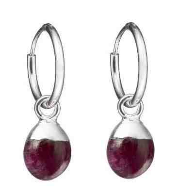 Decadorn Kruhové stříbrné náušnice s Rubínem 2v1 + 2 měsíce na vrácení zboží