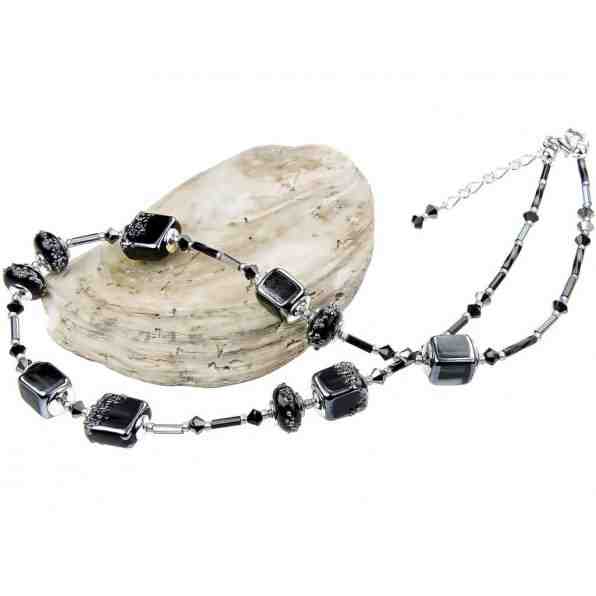 Lampglas Originální náhrdelník Night Sky z perel Lampglas NCU12 + 2 měsíce na vrácení zboží