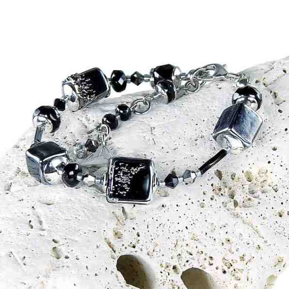 Lampglas Originální náramek Night Sky z perel Lampglas BCU12 + 2 měsíce na vrácení zboží