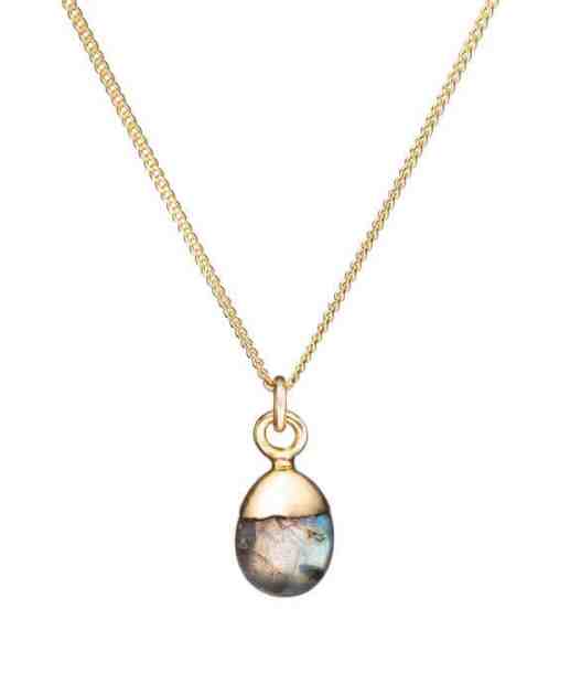 Decadorn Půvabný pozlacený náhrdelník s labradoritem + 2 měsíce na vrácení zboží