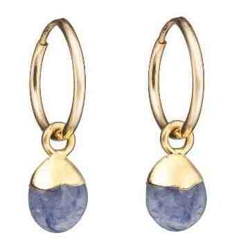 Decadorn Kruhové pozlacené náušnice s tanzanitem 2v1 + 2 měsíce na vrácení zboží