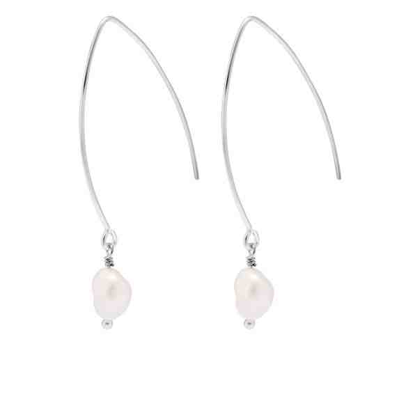 Decadorn Stříbrné náušnice s pravými perlami Sea Pearl Dropper Earrings + 2 měsíce na vrácení zboží