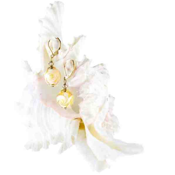 Lampglas Oslnivé náušnice Sun Rays s 24karátovým zlatem v perlách Lampglas EER2 + 2 měsíce na vrácení zboží