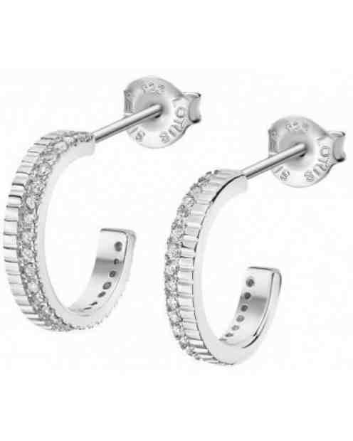 Lotus Silver Třpytivé stříbrné náušnice kruhy s čirými zirkony LP3284-4/1 + 2 měsíce na vrácení zboží