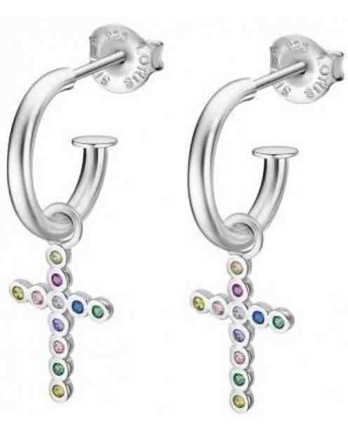 Lotus Silver Stylové stříbrné náušnice kruhy s křížkem 2v1 LP3248-4/1 + 2 měsíce na vrácení zboží