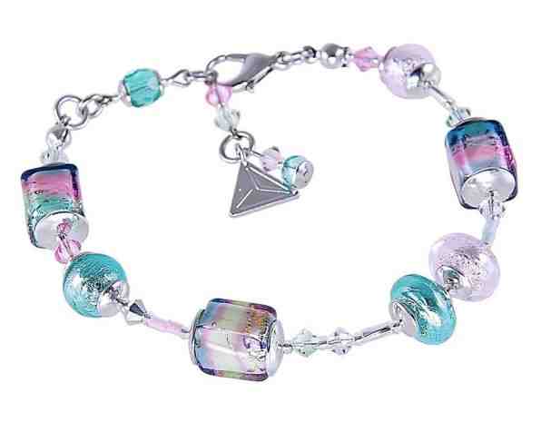 Lampglas Lákavý náramek Sweet Cubes s ryzím stříbrem v perlách Lampglas BCU22 + 2 měsíce na vrácení zboží