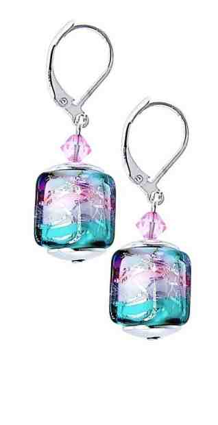 Lampglas Lákavé náušnice Sweet Cubes s ryzím stříbrem v perlách Lampglas ECU22 + 2 měsíce na vrácení zboží