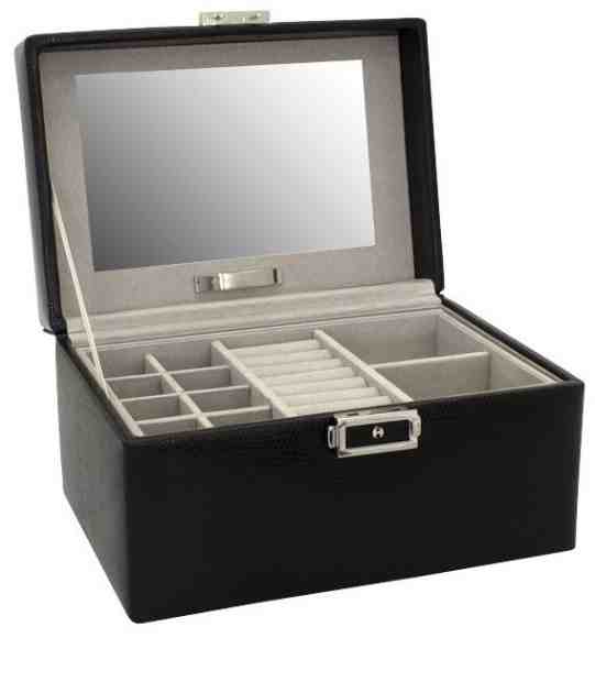 Friedrich Lederwaren Moderní černá šperkovnice Milano 20142-2 + 2 měsíce na vrácení zboží