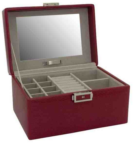 Friedrich Lederwaren Nadčasová červená šperkovnice Milano 20142-4 + 2 měsíce na vrácení zboží