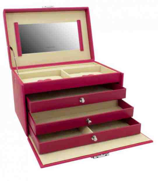 Friedrich Lederwaren Výrazná fuchsiová šperkovnice Jolie 23256-57 + 2 měsíce na vrácení zboží