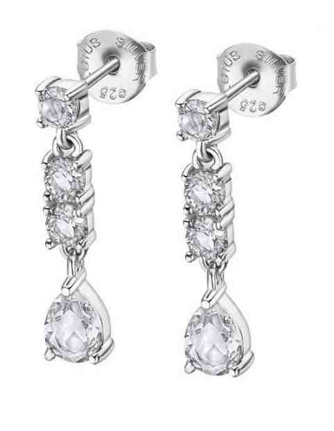 Lotus Silver Dechberoucí stříbrné náušnice s čirými zirkony LP3251-4/1 + 2 měsíce na vrácení zboží