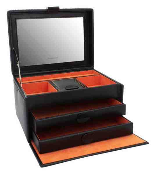 Friedrich Lederwaren Designová černá šperkovnice Boho 20132-2 + 2 měsíce na vrácení zboží