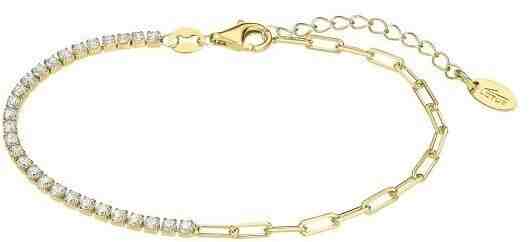 Lotus Silver Designový řetízkový pozlacený náramek se zirkony LP3270-2/2 + 2 měsíce na vrácení zboží