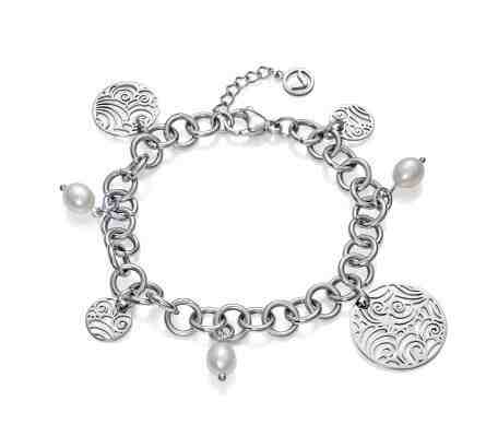 Viceroy Krásný stříbrný náramek s perličkami Chic 75274P01000 + 2 měsíce na vrácení zboží