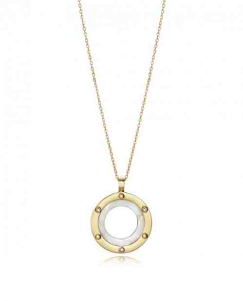 Viceroy Pozlacený náhrdelník s kruhovým přívěskem Air 15121C01012 + 2 měsíce na vrácení zboží