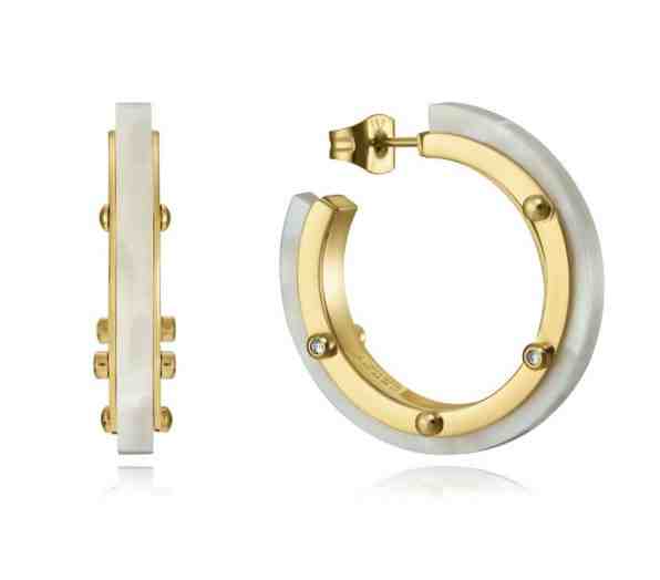 Viceroy Ocelové kruhové náušnice s perletí Air 15121E01012 + 2 měsíce na vrácení zboží