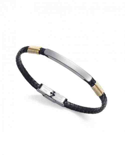 Viceroy Stylový kožený náramek s ocelovým detailem Air 1316P01013 + 2 měsíce na vrácení zboží