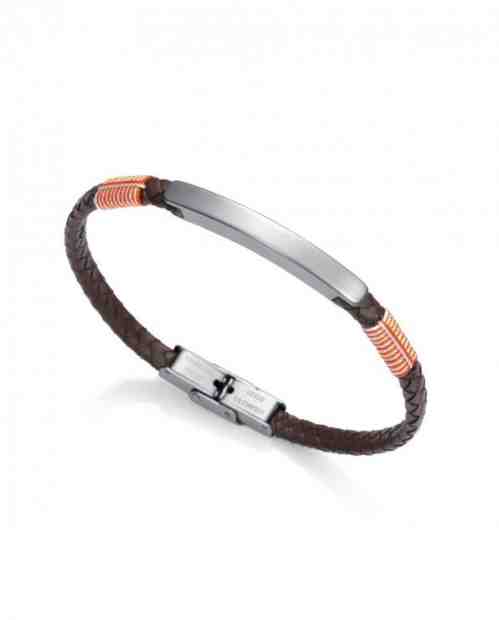 Viceroy Stylový kožený náramek s ocelovým detailem Air 1316P01011 + 2 měsíce na vrácení zboží