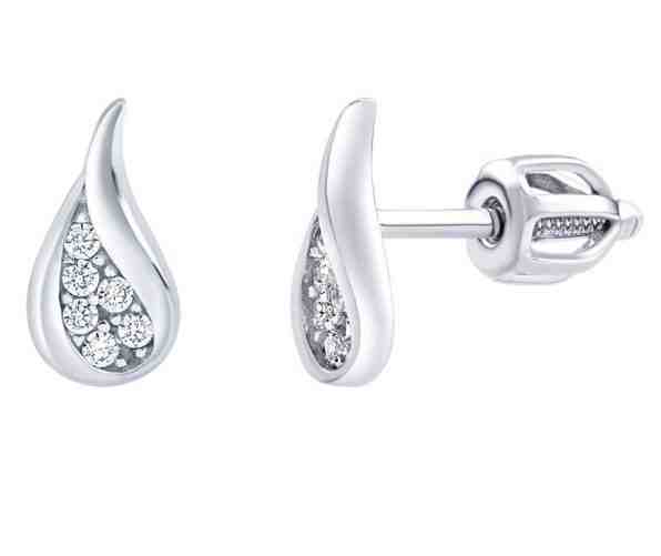 Silvego Nadčasové stříbrné náušnice s čirými zirkony SILVEGOB70540SBD + 2 měsíce na vrácení zboží