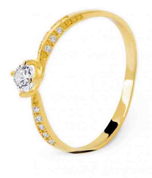 Beneto Exclusive Něžný prsten ze žlutého zlata se zirkony AUG0004-G 57 mm + 2 měsíce na vrácení zboží