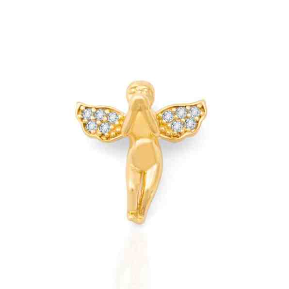 Beneto Exclusive Něžný zlatý přívěsek Andělíček AUH0002-G-WH-0140 + 2 měsíce na vrácení zboží