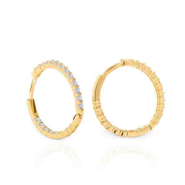 Beneto Exclusive Okouzlující zlaté náušnice s třpytivými zirkony AUP0018-G + 2 měsíce na vrácení zboží