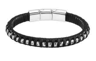 Lotus Style Stylový pánský kožený náramek Men Basic LS2203-2/1 + 2 měsíce na vrácení zboží