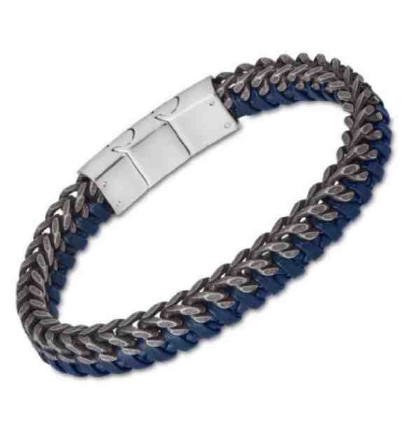 Lotus Style Luxusní pánský bicolor náramek z oceli a kůže Men Basic LS2099-2/6 + 2 měsíce na vrácení zboží