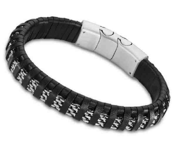 Lotus Style Luxusní pánský bicolor náramek z oceli a kůže Men Basic LS2100-2/1 + 2 měsíce na vrácení zboží