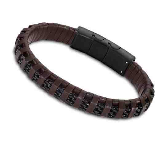 Lotus Style Luxusní pánský bicolor náramek z oceli a kůže Men Basic LS2100-2/2 + 2 měsíce na vrácení zboží