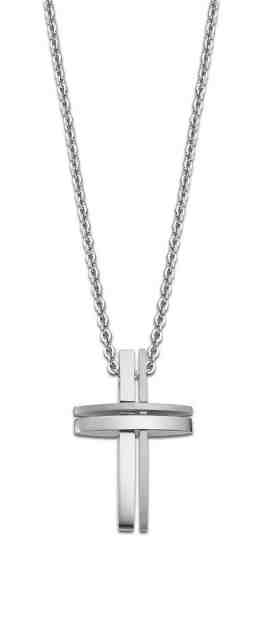 Lotus Style Ocelový náhrdelník s křížkem Men in Black LS1984-1/3 + 2 měsíce na vrácení zboží