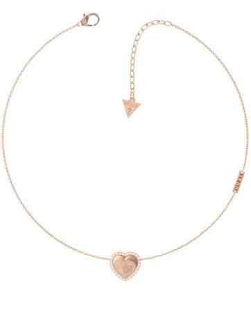 Guess Romantický bronzový náhrdelník That`s Amore JUBN01066JWRGT/U + 2 měsíce na vrácení zboží