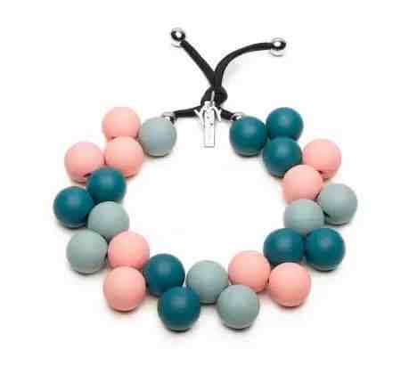 #ballsmania Originální náhrdelník C206BM3 Azzurro – Blu verde – Rosa + 2 měsíce na vrácení zboží