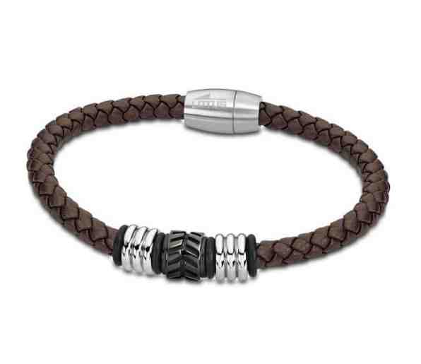 Lotus Style Hnědý kožený náramek Urban Man LS2062-2/1 + 2 měsíce na vrácení zboží